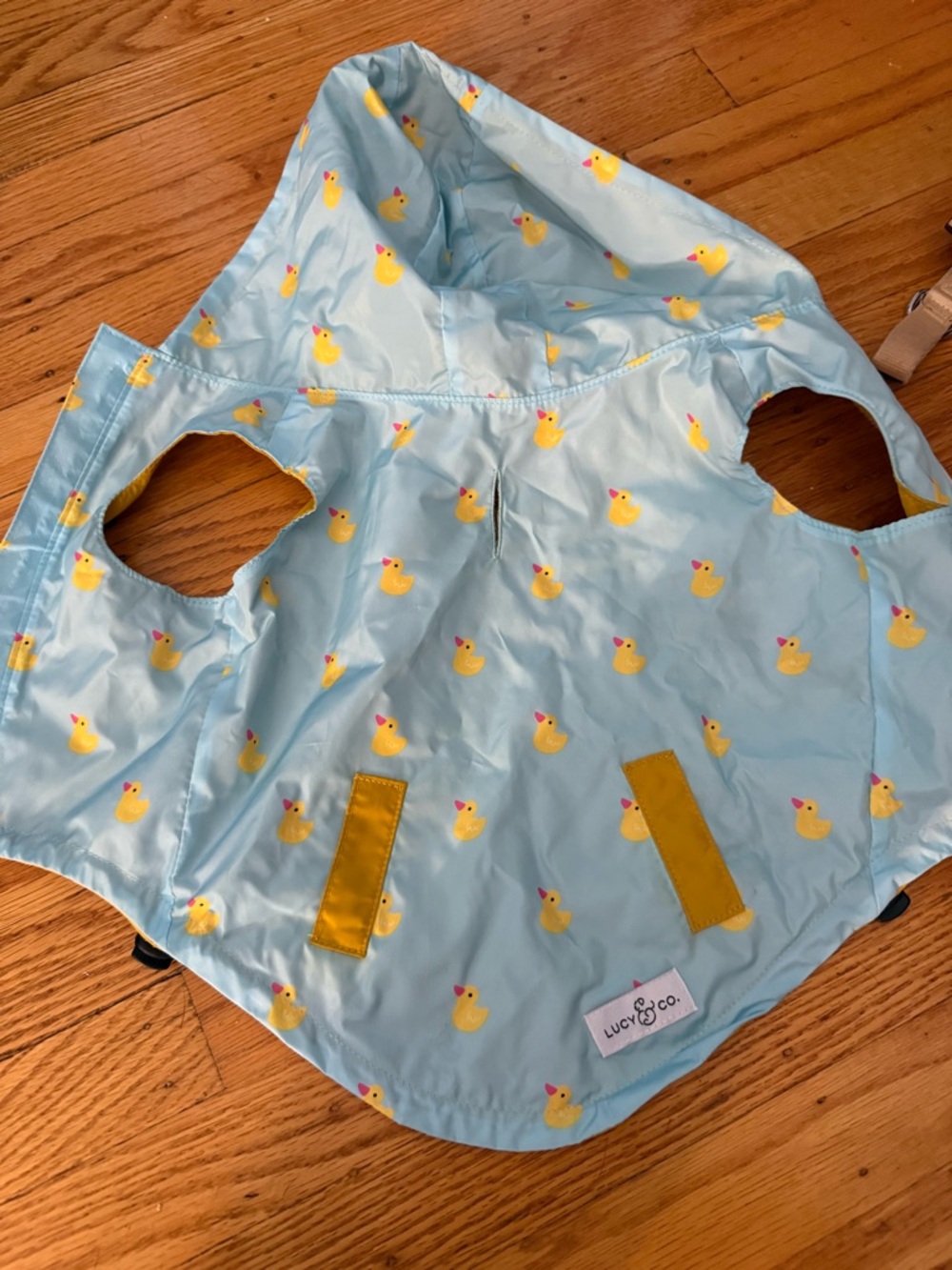 Dog Reversible Blue Duck Raincoat